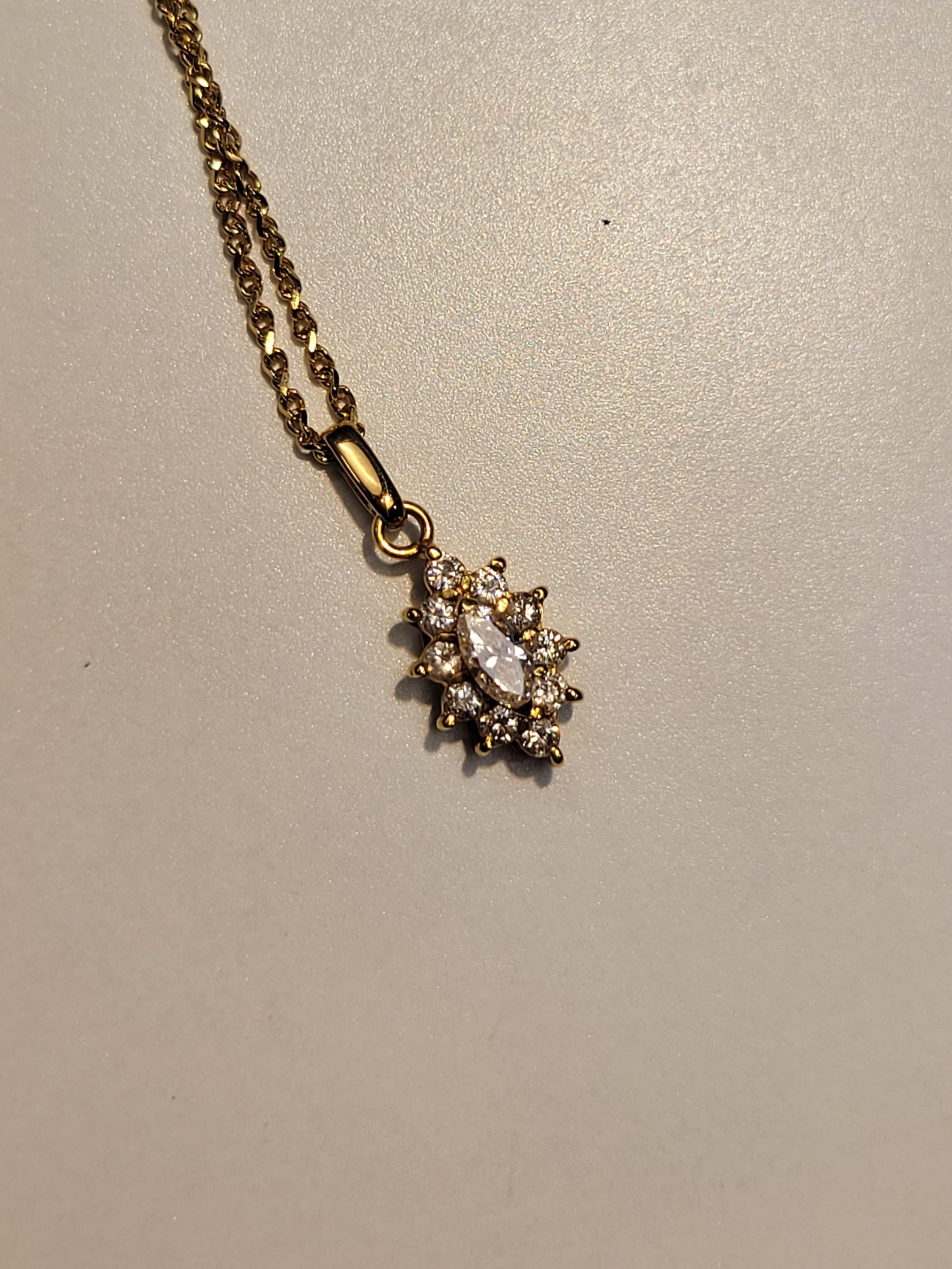 Luxury Promise Diamond Necklace in 18K / D0.54ct (46cm) 4390 JJC0568
