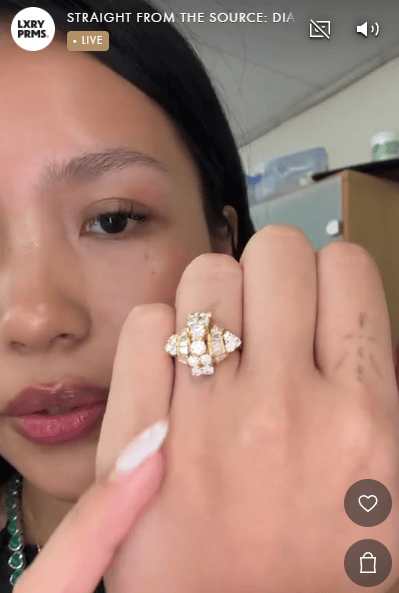Luxury Promise Diamond Ring in 18K / 4.4g, D / Size 4US 1084A JJC0454