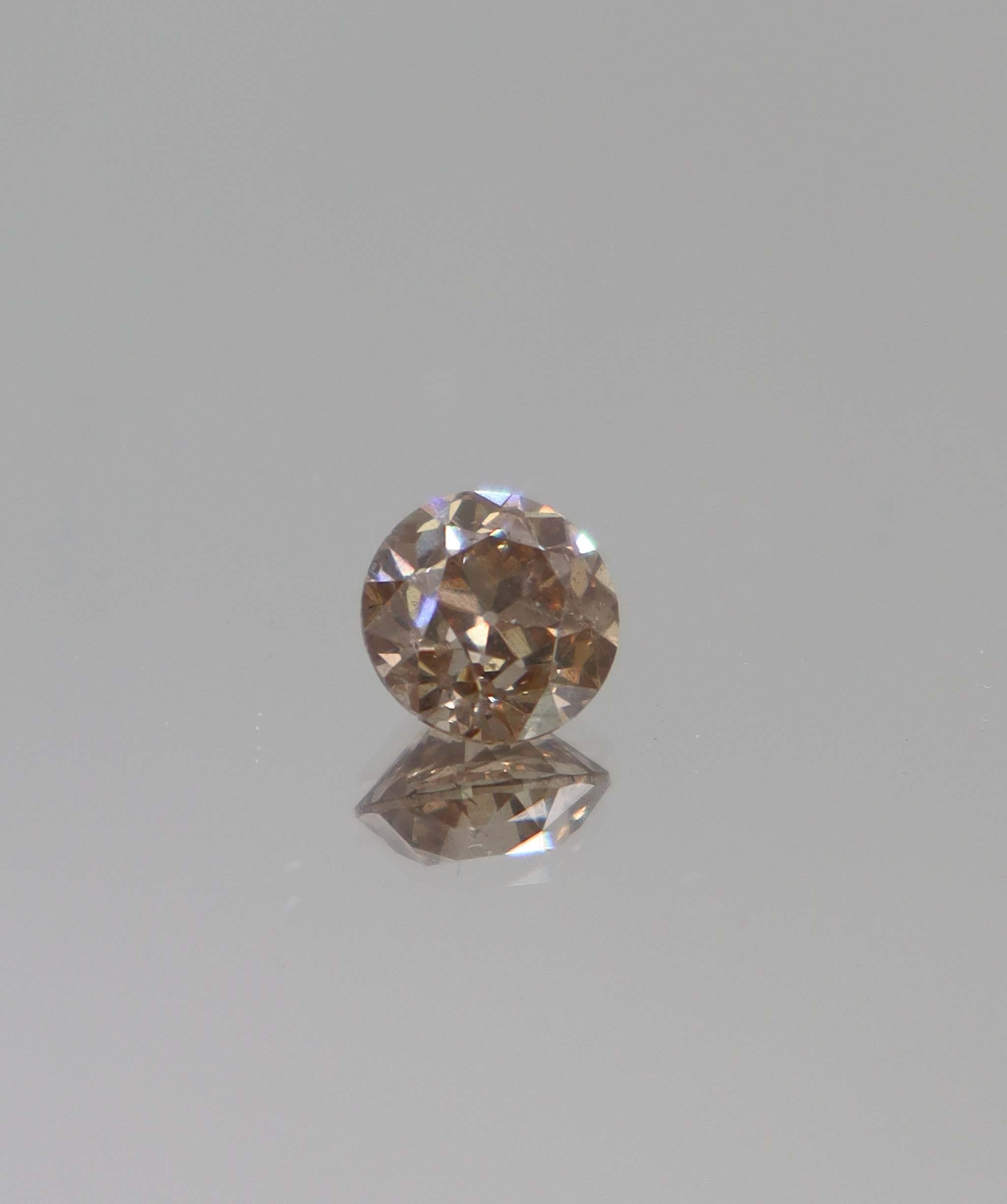 Luxury Promise 1.78ct bright pink roseglow euoropean old cut round diamond DXBCS4385