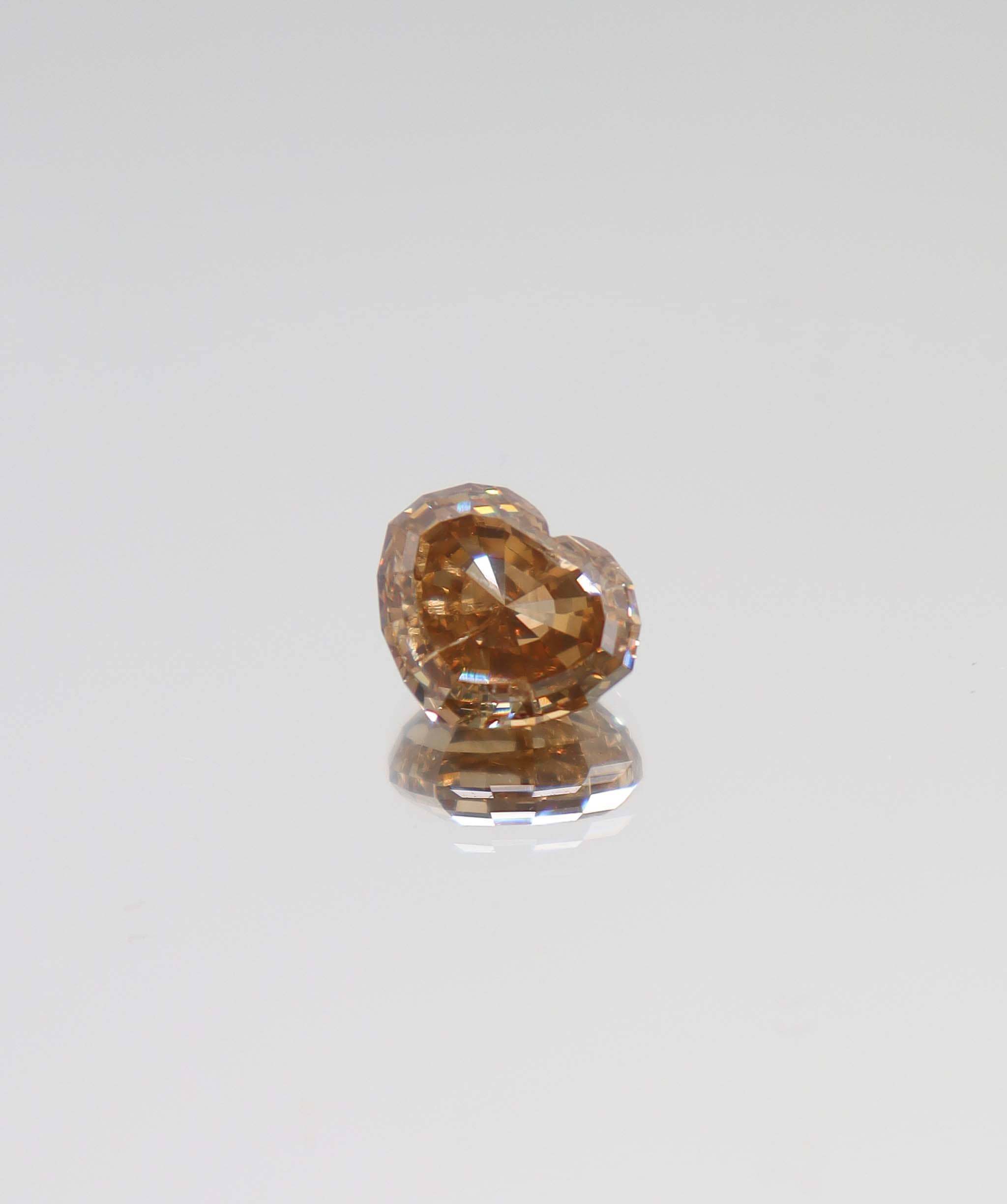 Luxury Promise 3.02ct purplish-orange antique heart-shape diamond DXBCS4378
