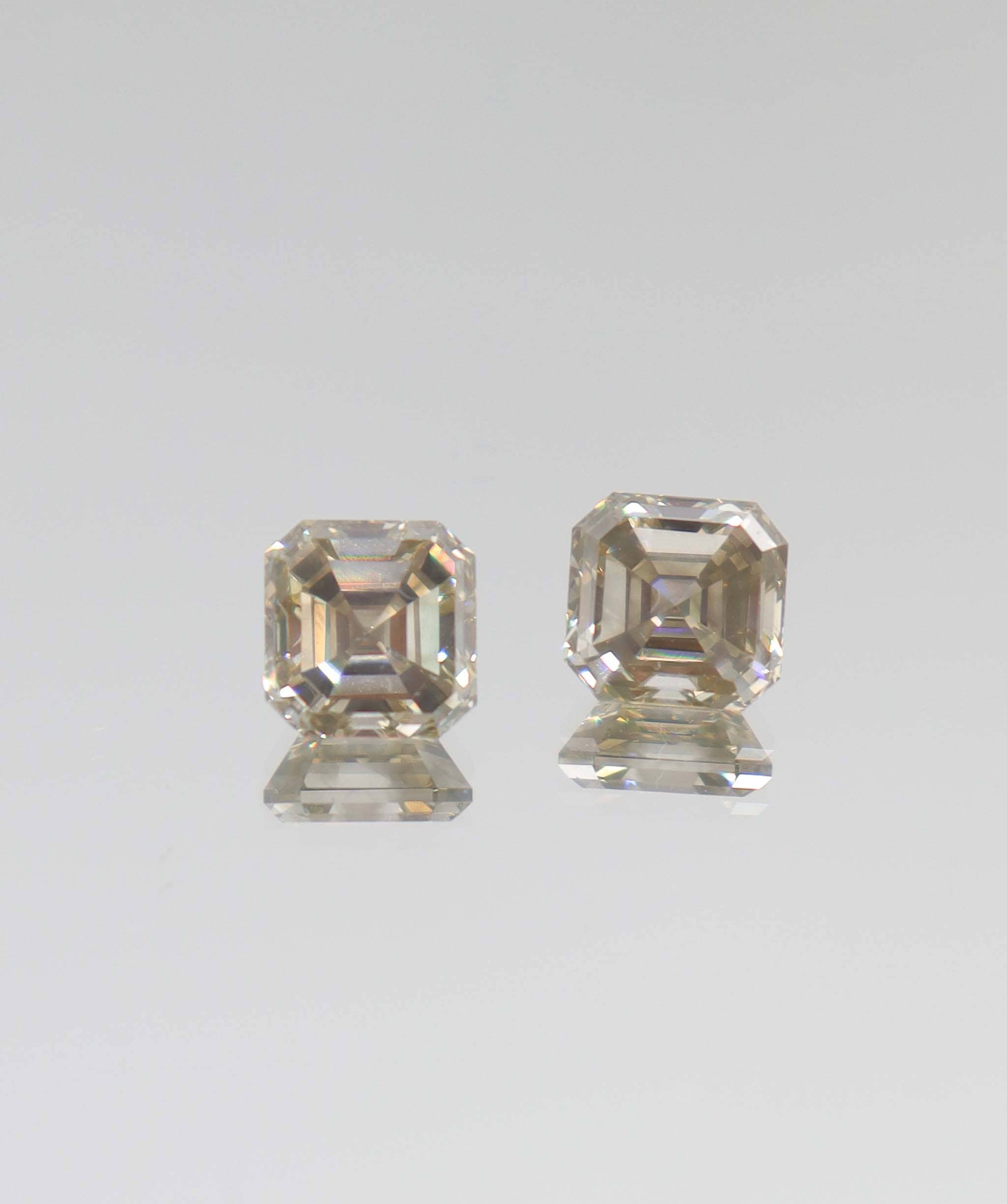 Luxury Promise 4.4ct fancy greenish grey asher cut diamond DXBCS4379