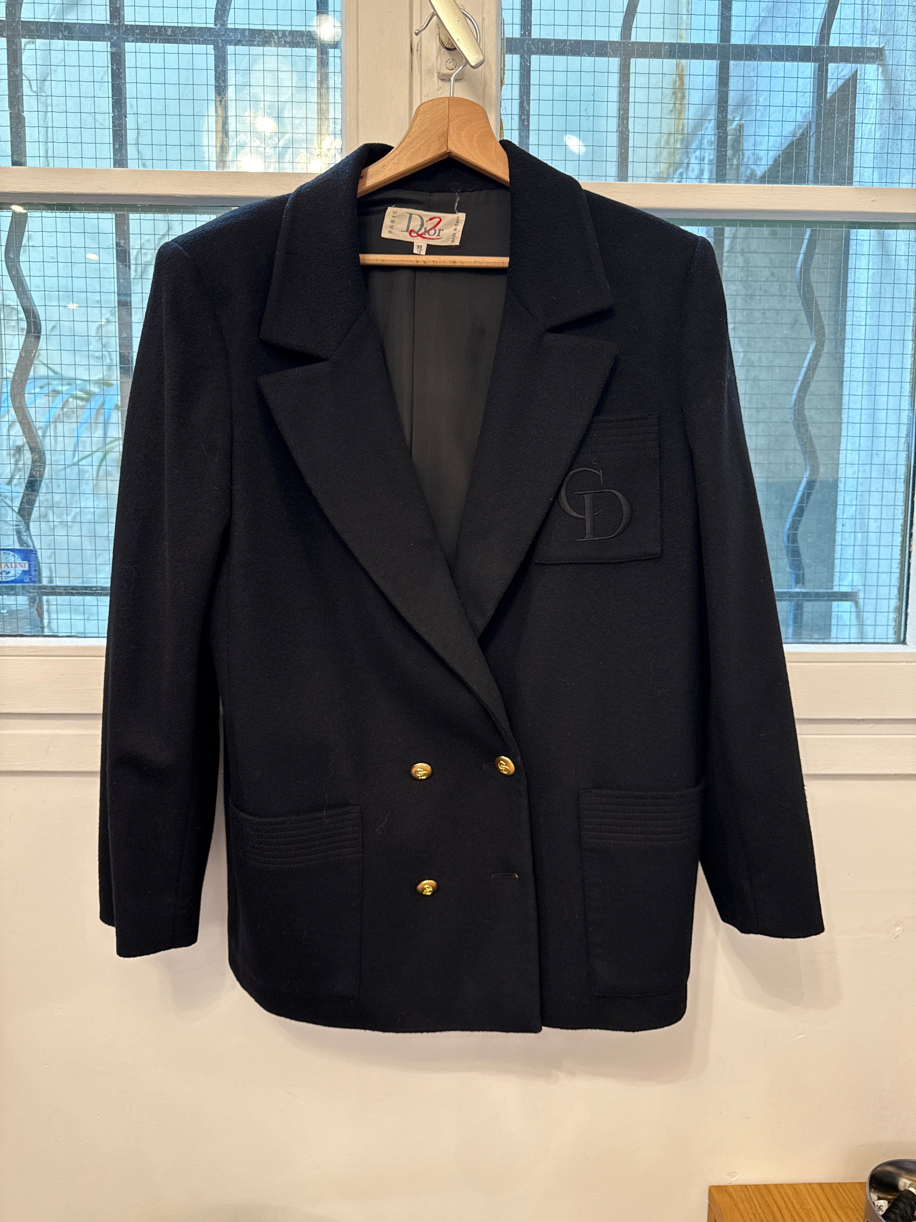 Luxury Promise Dior Double Breasted Dior Logo Pocket Blazer AGC2735