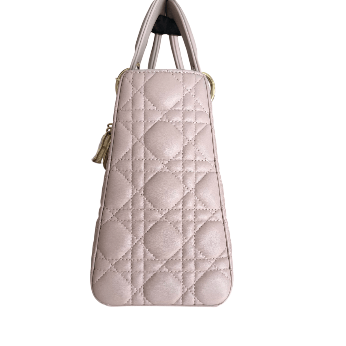 Luxury Promise Dior Lady Medium Cannage Lambskin Light Pink Gold Hardware