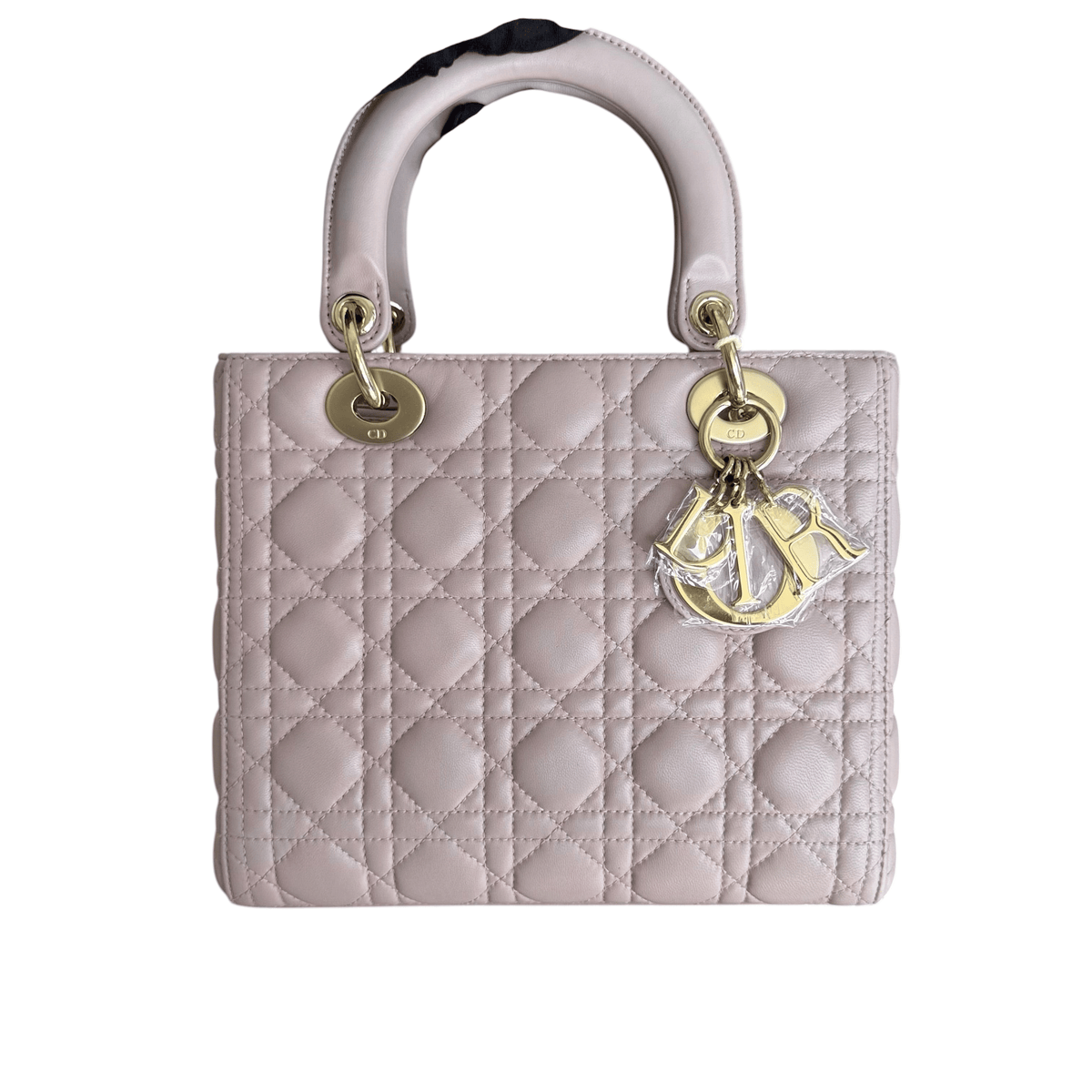 Luxury Promise Dior Lady Medium Cannage Lambskin Light Pink Gold Hardware