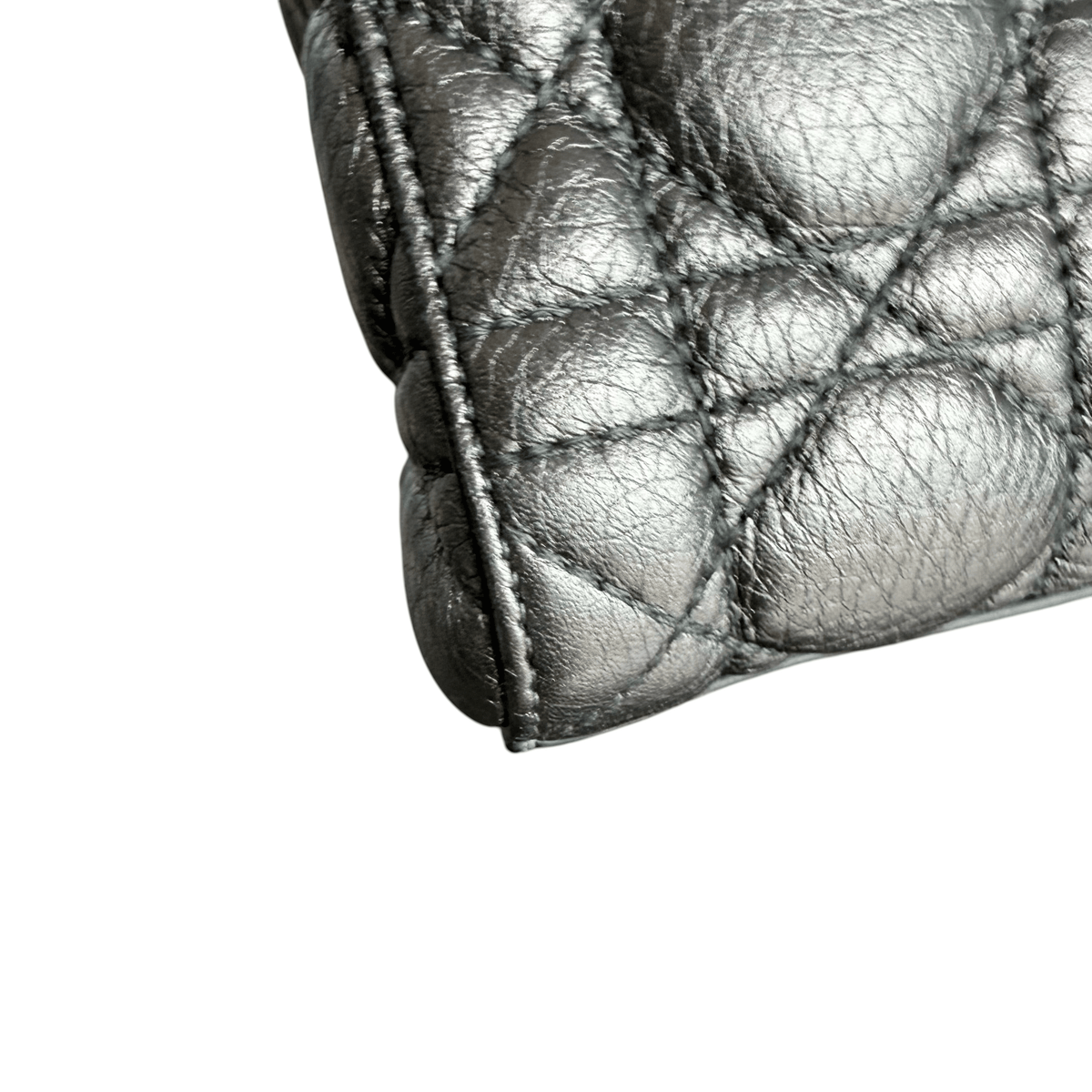 Luxury Promise Dior Lady Medium Flap - Cannage Caviar Dark Gray Gold Hardware