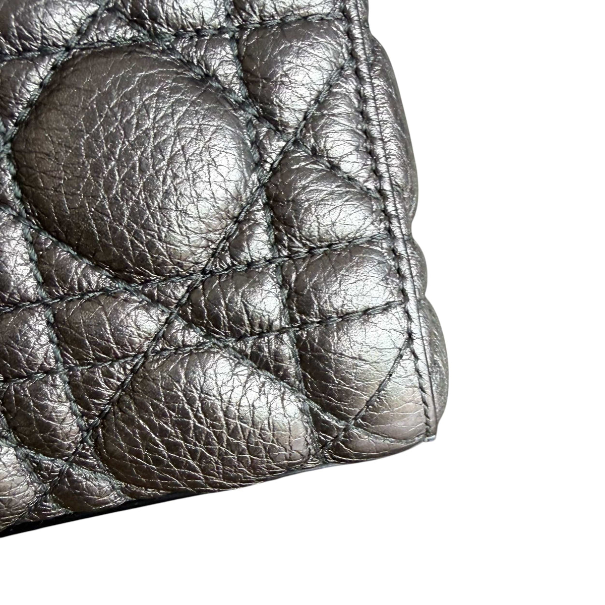 Luxury Promise Dior Lady Medium Flap - Cannage Caviar Dark Gray Gold Hardware
