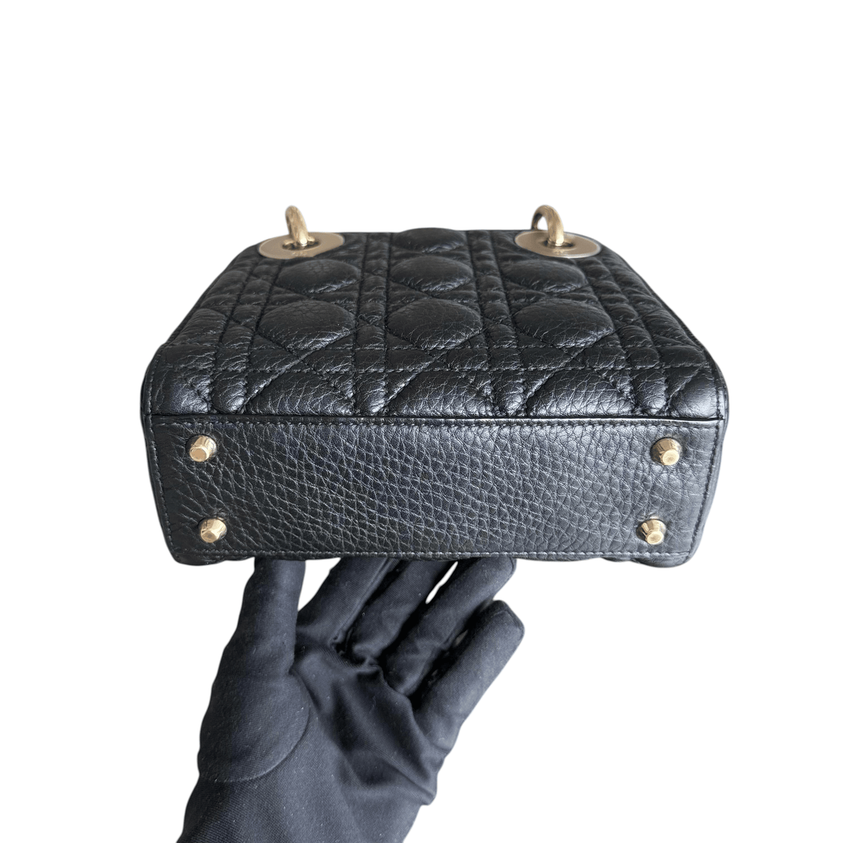 Luxury Promise Dior Lady Mini - Cannage Caviar Black Gold Hardware