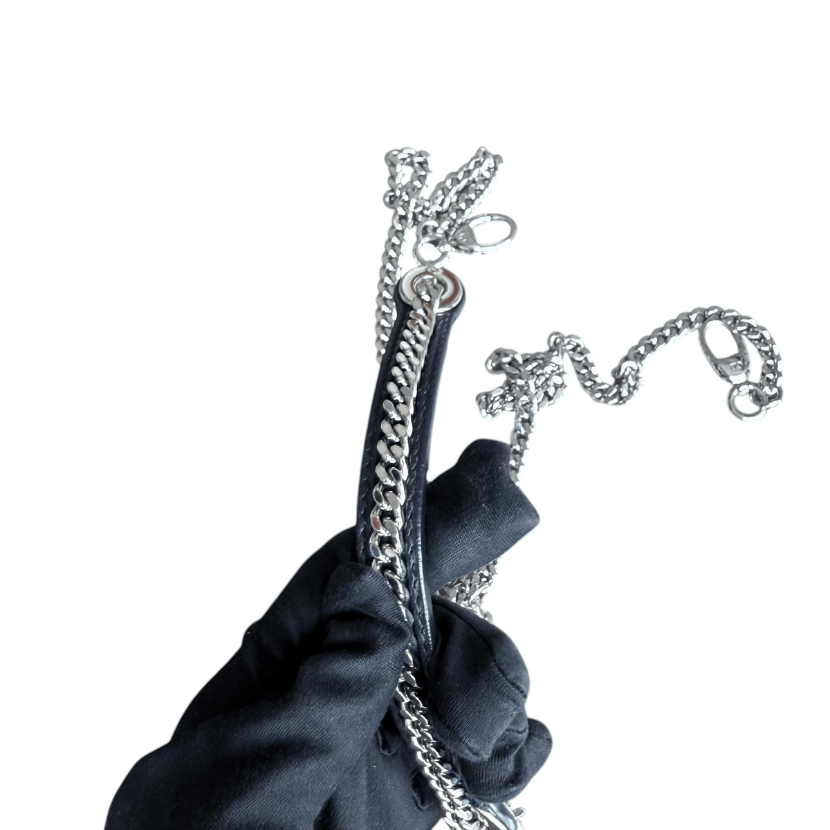 Luxury Promise Dior Lady Mini - Cannage Lambskin Midnight Blue Silver Hardware Chain Strap
