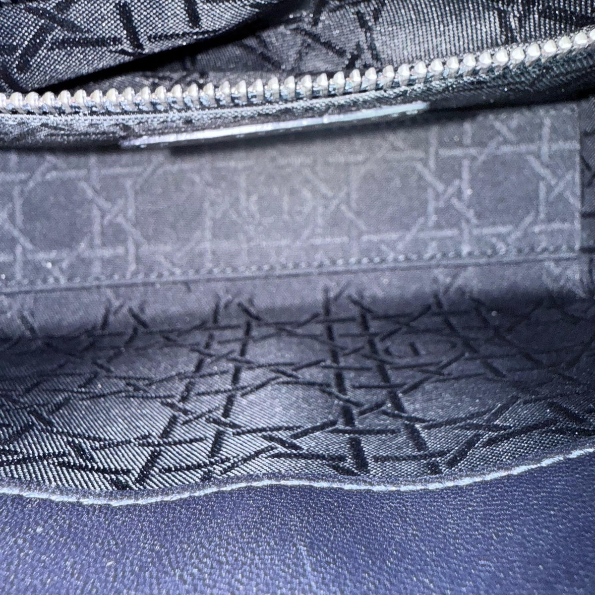 Luxury Promise Dior Lady Mini - Cannage Lambskin Midnight Blue Silver Hardware Chain Strap