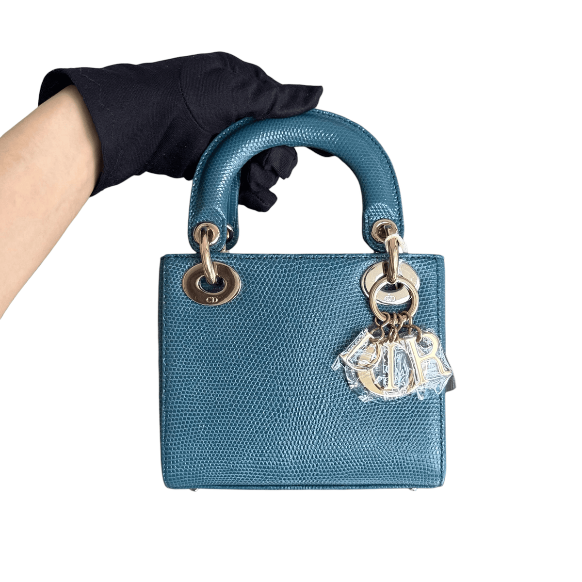 Luxury Promise Dior Lady Mini - Exotic Lizard Gold Hardware