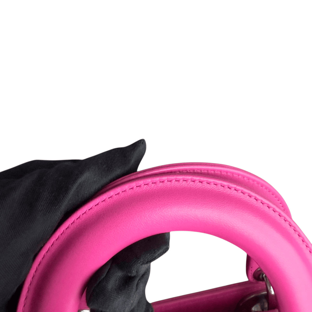 Luxury Promise Dior Lady Small - Cannage Lambskin Barbie Pink Silver Hardware