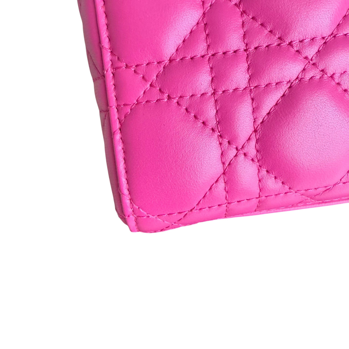 Luxury Promise Dior Lady Small - Cannage Lambskin Barbie Pink Silver Hardware