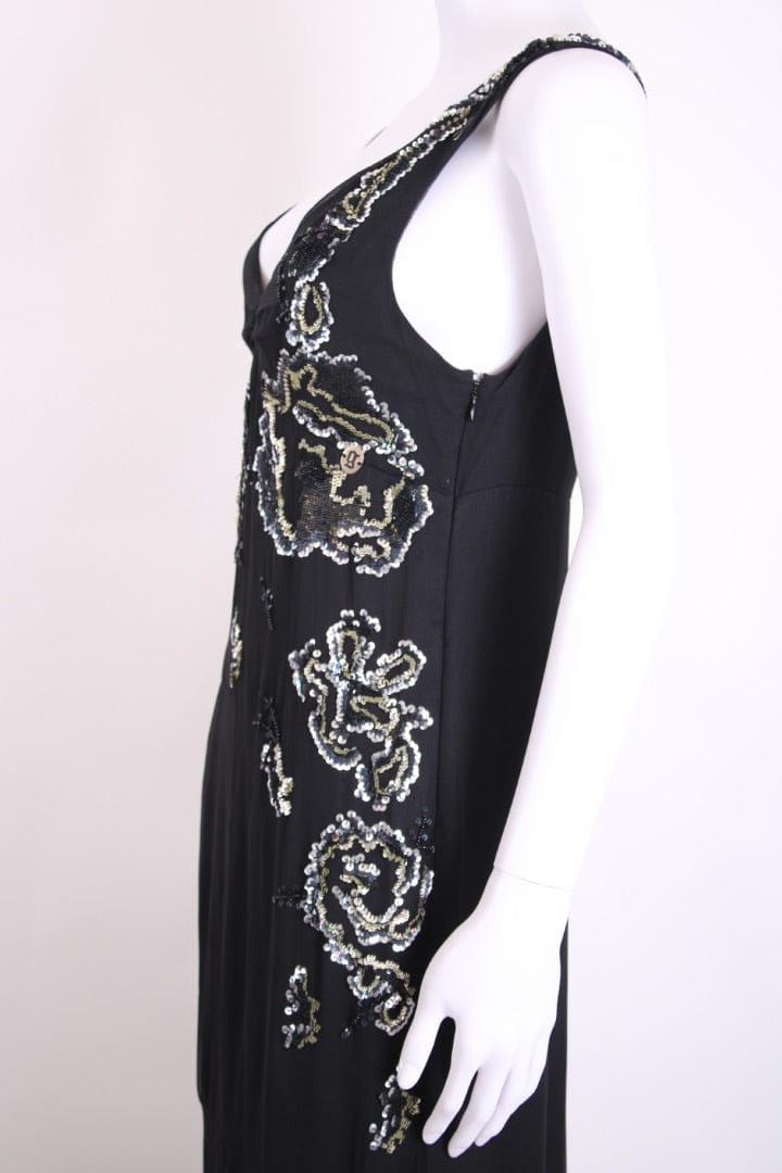 LUXURY PROMISE Galliano S/S Sequin Detail Dress Black M
