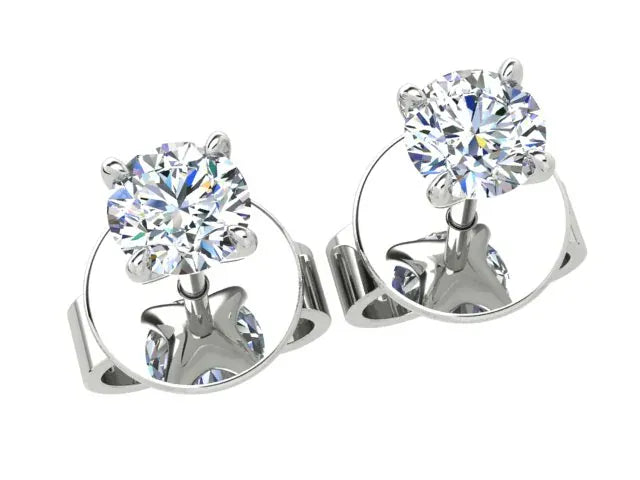 Luxury Promise 0.80ct Diamond Studs set in 18K White Gold