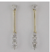 Luxury Promise Gold Drop with 0.56ct Diamond Earrings in 18K Yellow Gold