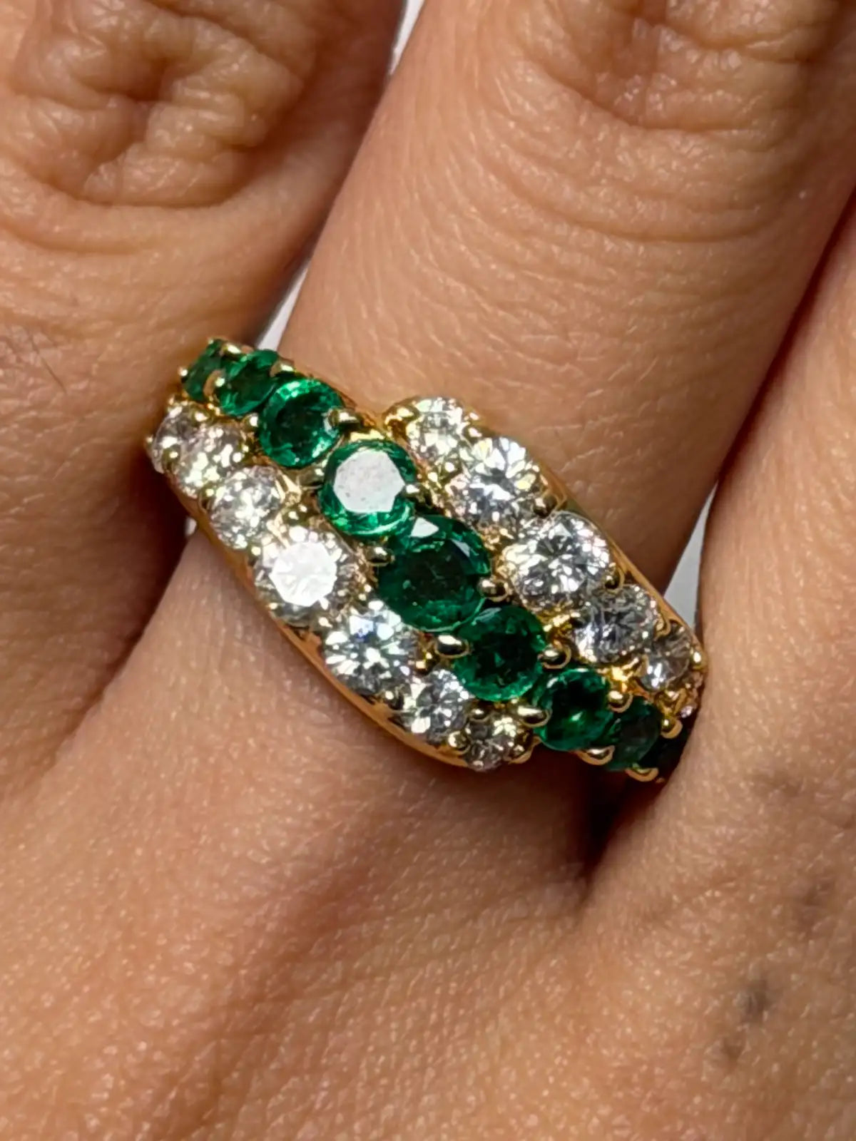Luxury Promise Emerald&Diamond Band in 18K - E1.26ct / D1.25ct 3220 JJC0416