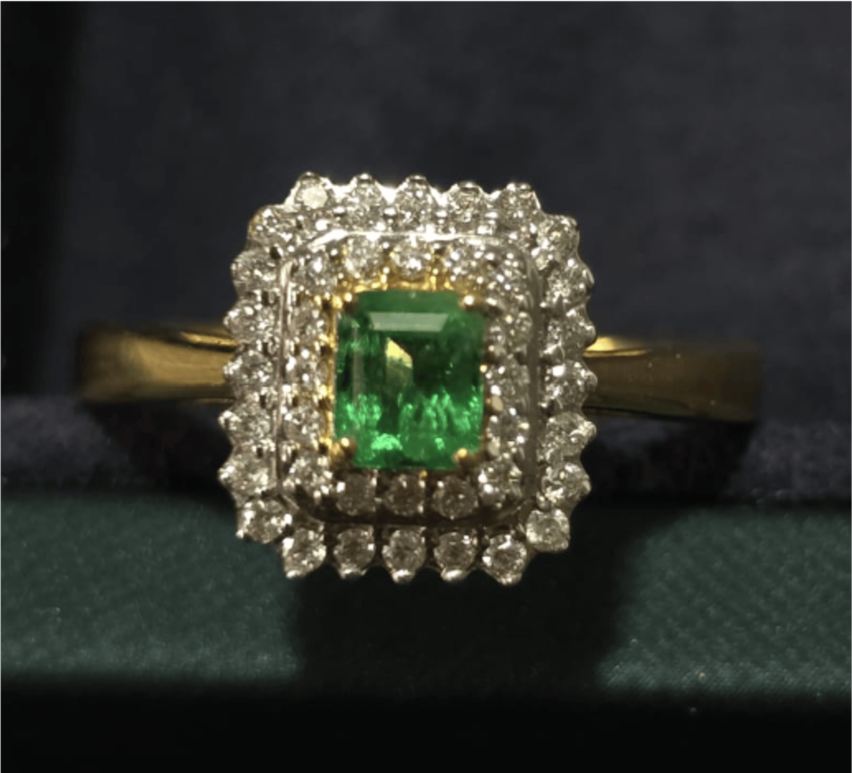 Luxury Promise 0.23ct Colombia Emerald Ring SYCB38