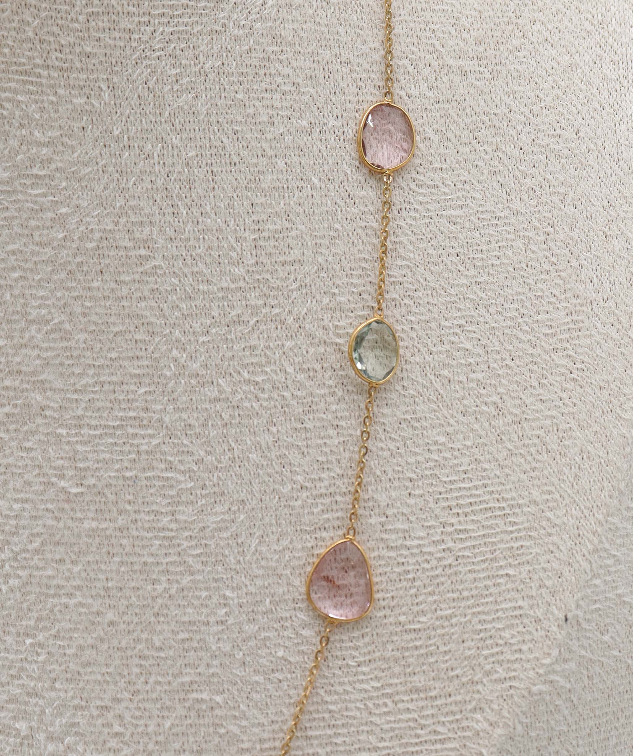 Luxury Promise 10.8ct Tourmaline Necklace in 18K Yellow Gold DXBCS5069