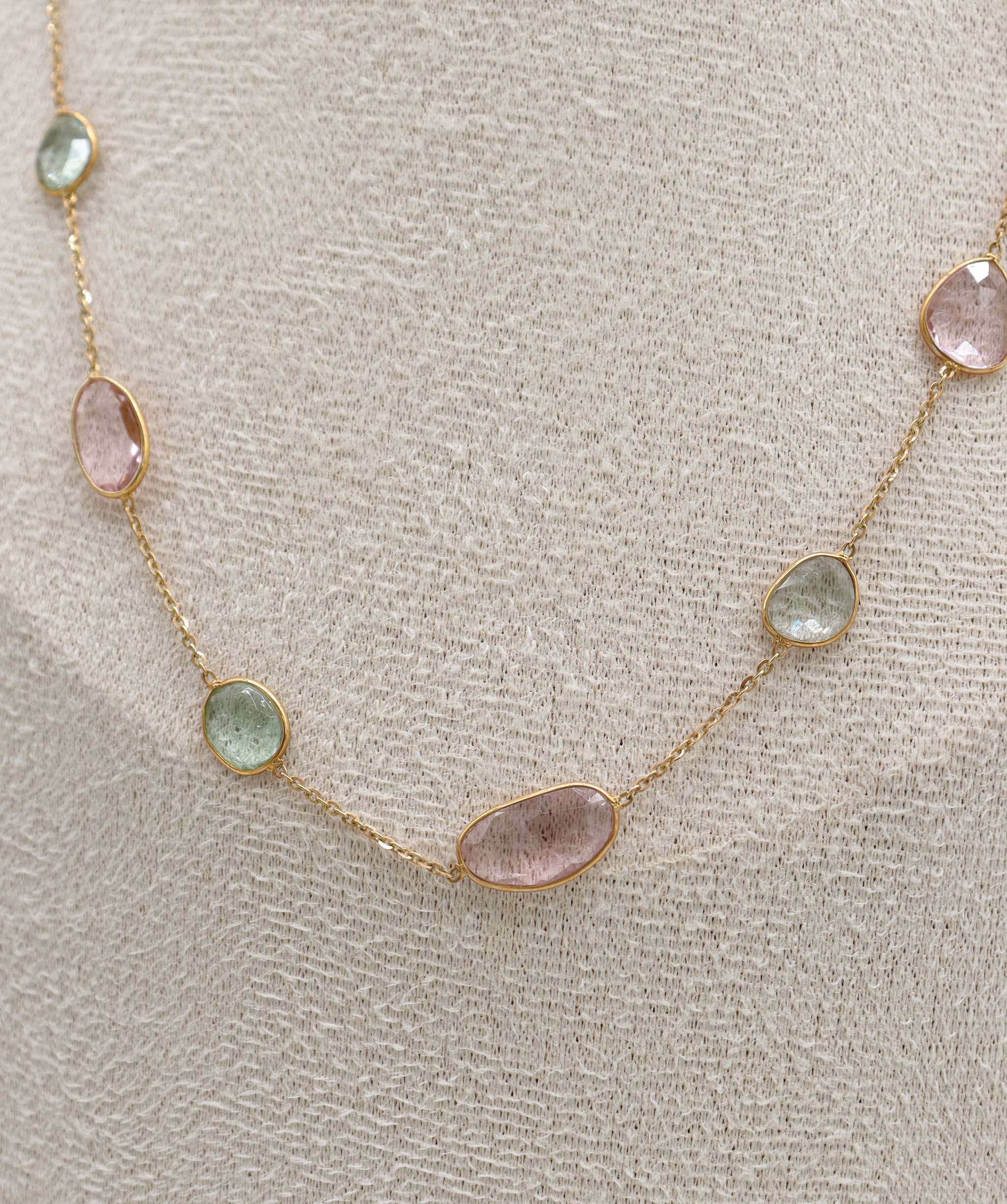 Luxury Promise 10.8ct Tourmaline Necklace in 18K Yellow Gold DXBCS5069