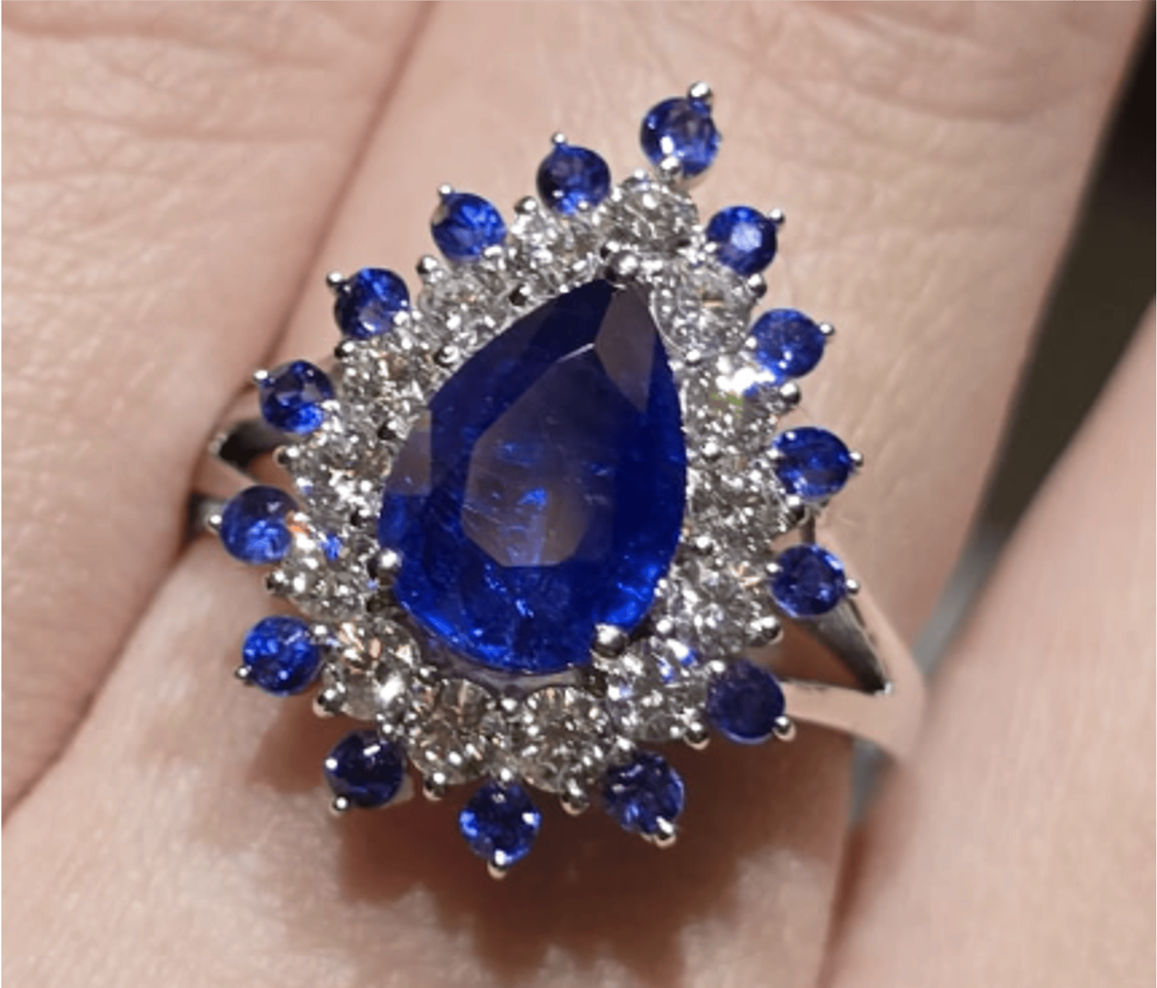 Luxury Promise 2.32ct Unheated Burma Sapphire Ring SYCB20