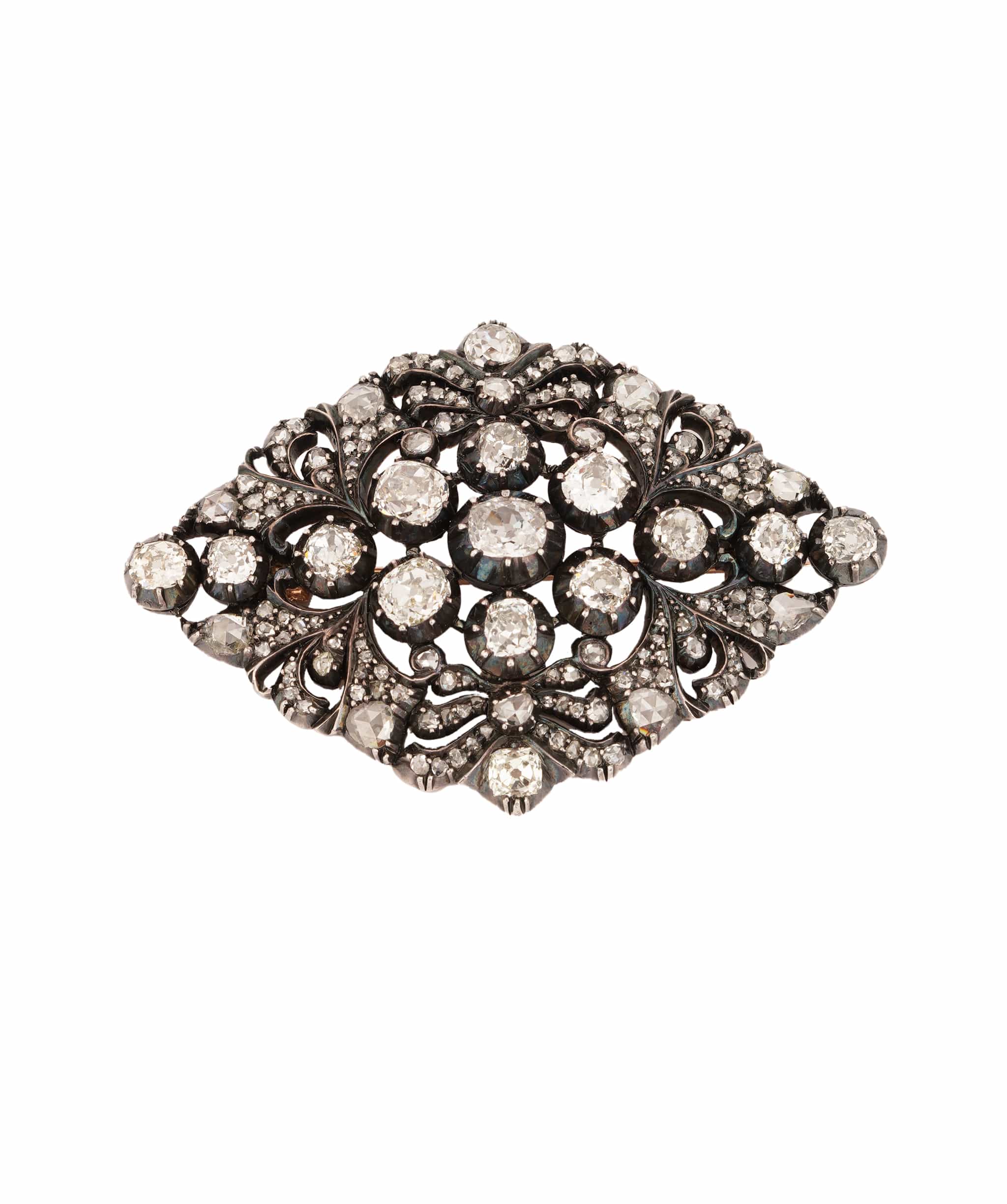 Luxury Promise Antique Diamond Kite-Shaped Brooch WA24629