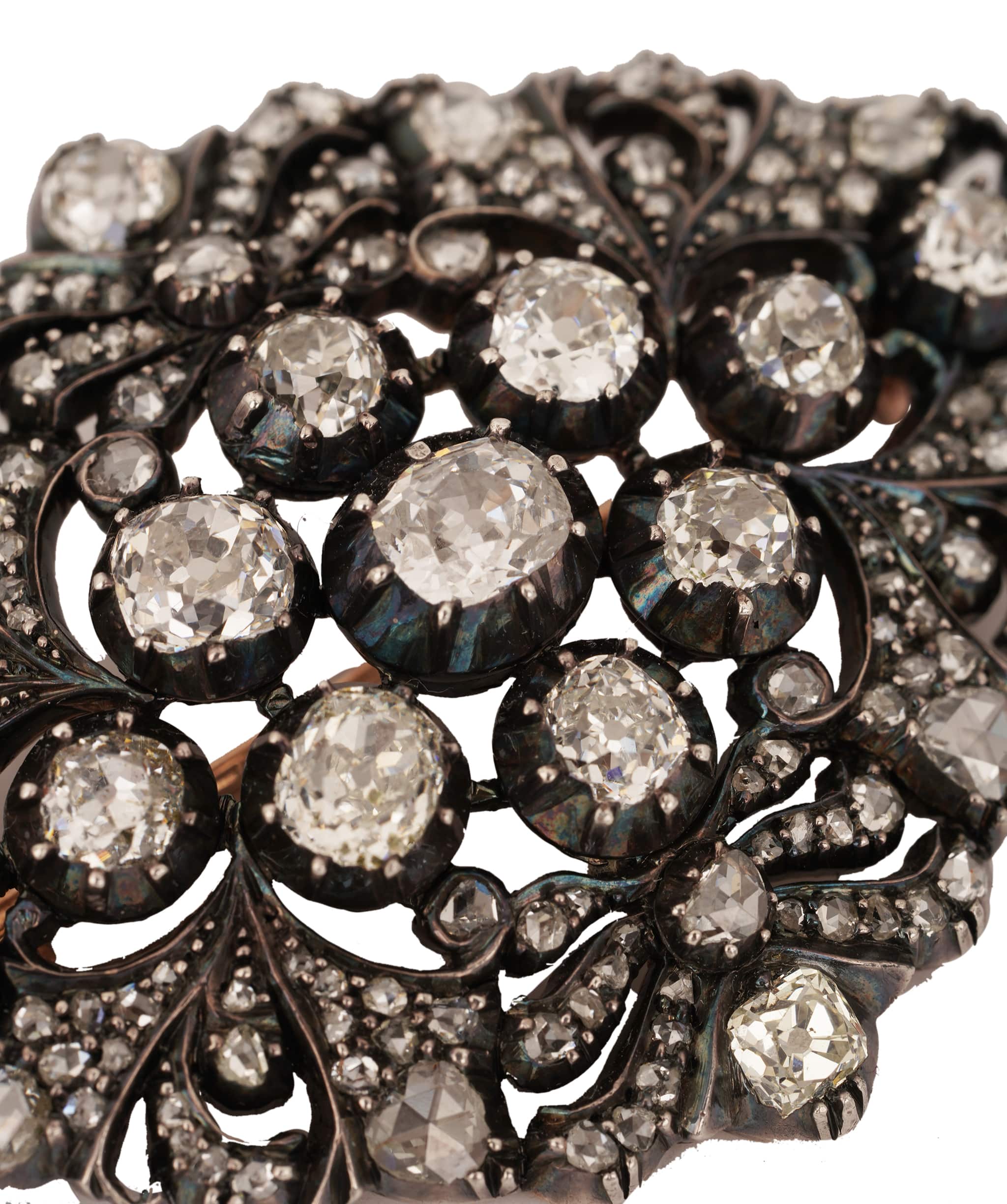 Luxury Promise Antique Diamond Kite-Shaped Brooch WA24629