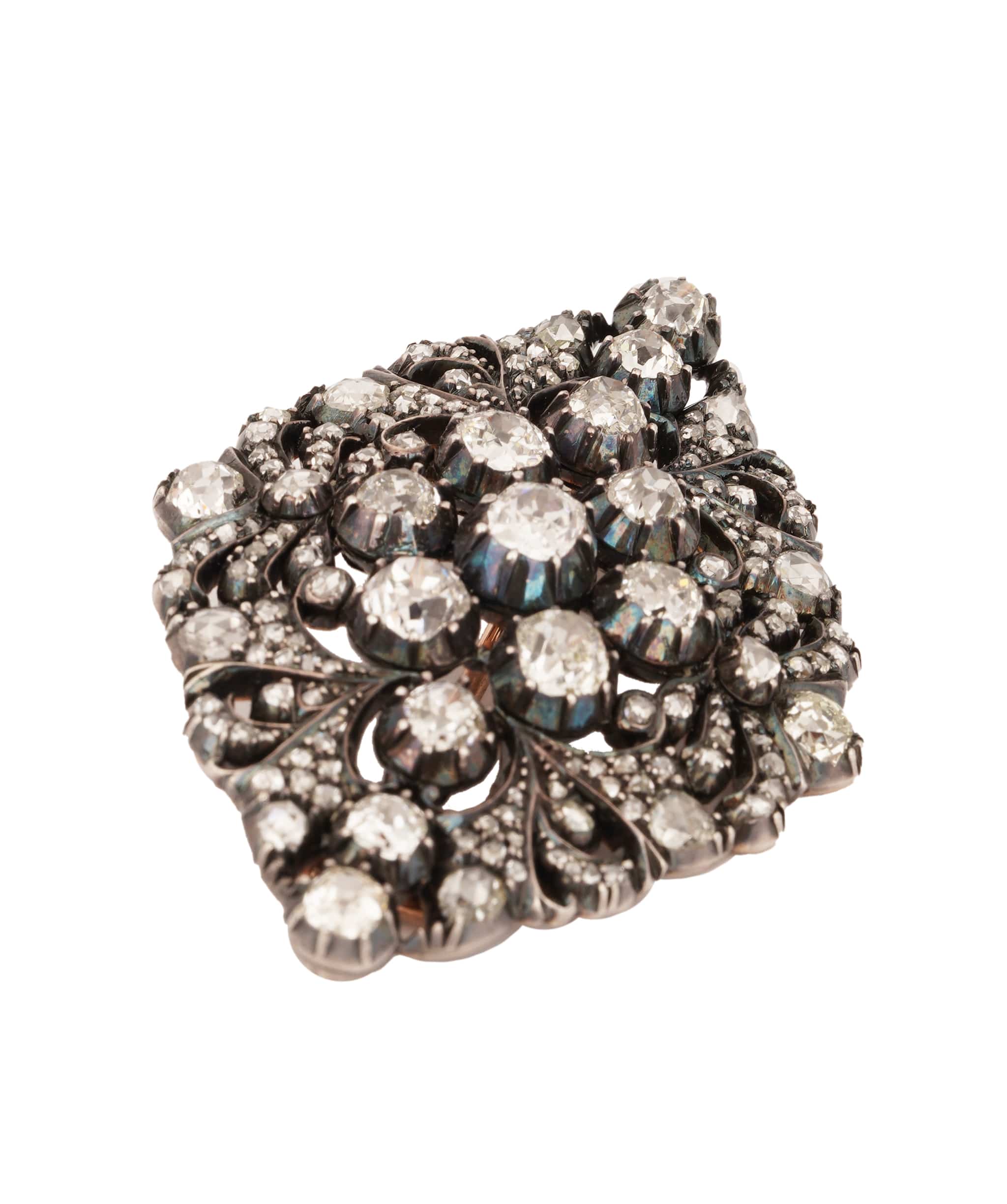 Luxury Promise Antique Diamond Kite-Shaped Brooch WA24629