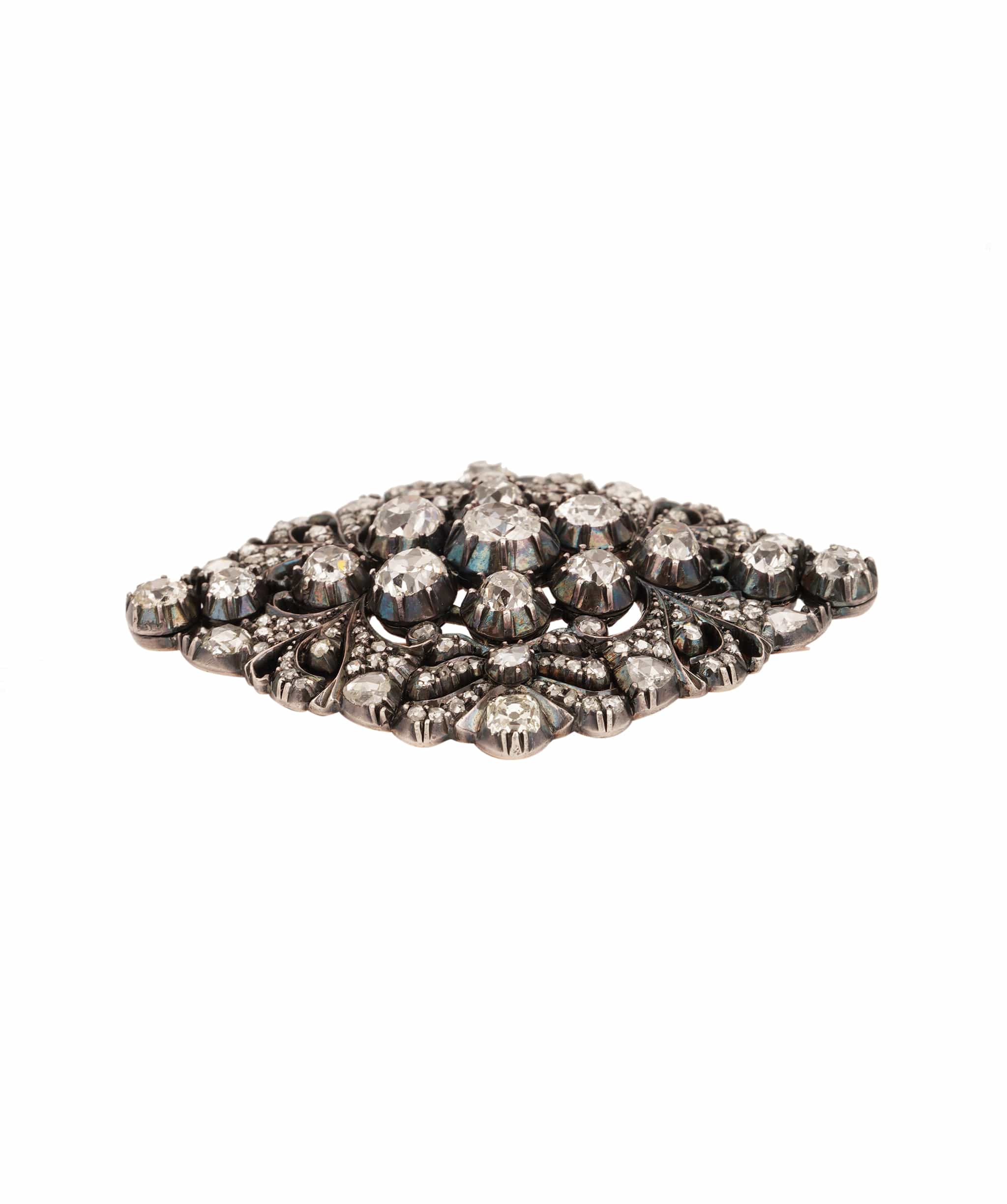 Luxury Promise Antique Diamond Kite-Shaped Brooch WA24629
