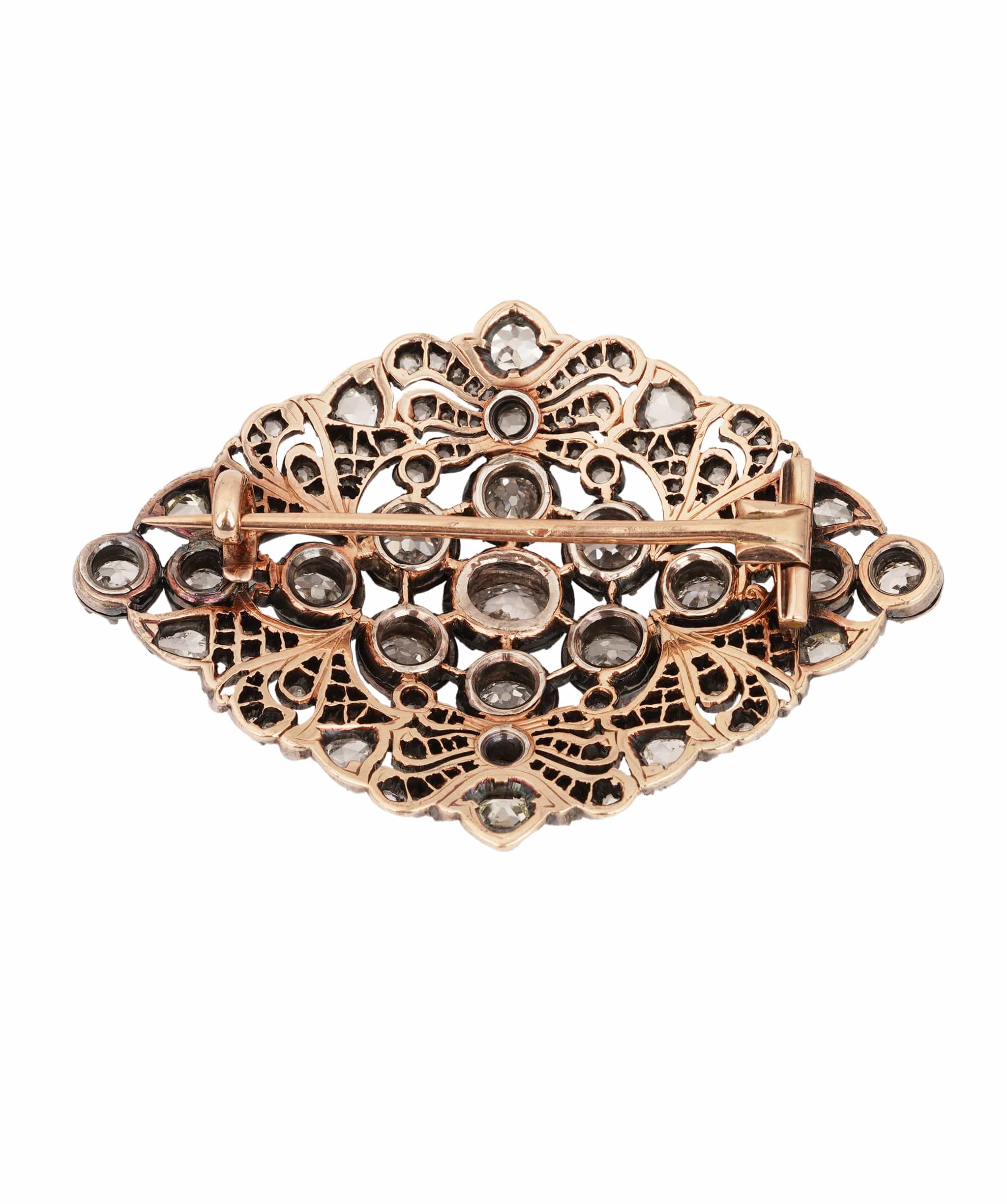 Luxury Promise Antique Diamond Kite-Shaped Brooch WA24629