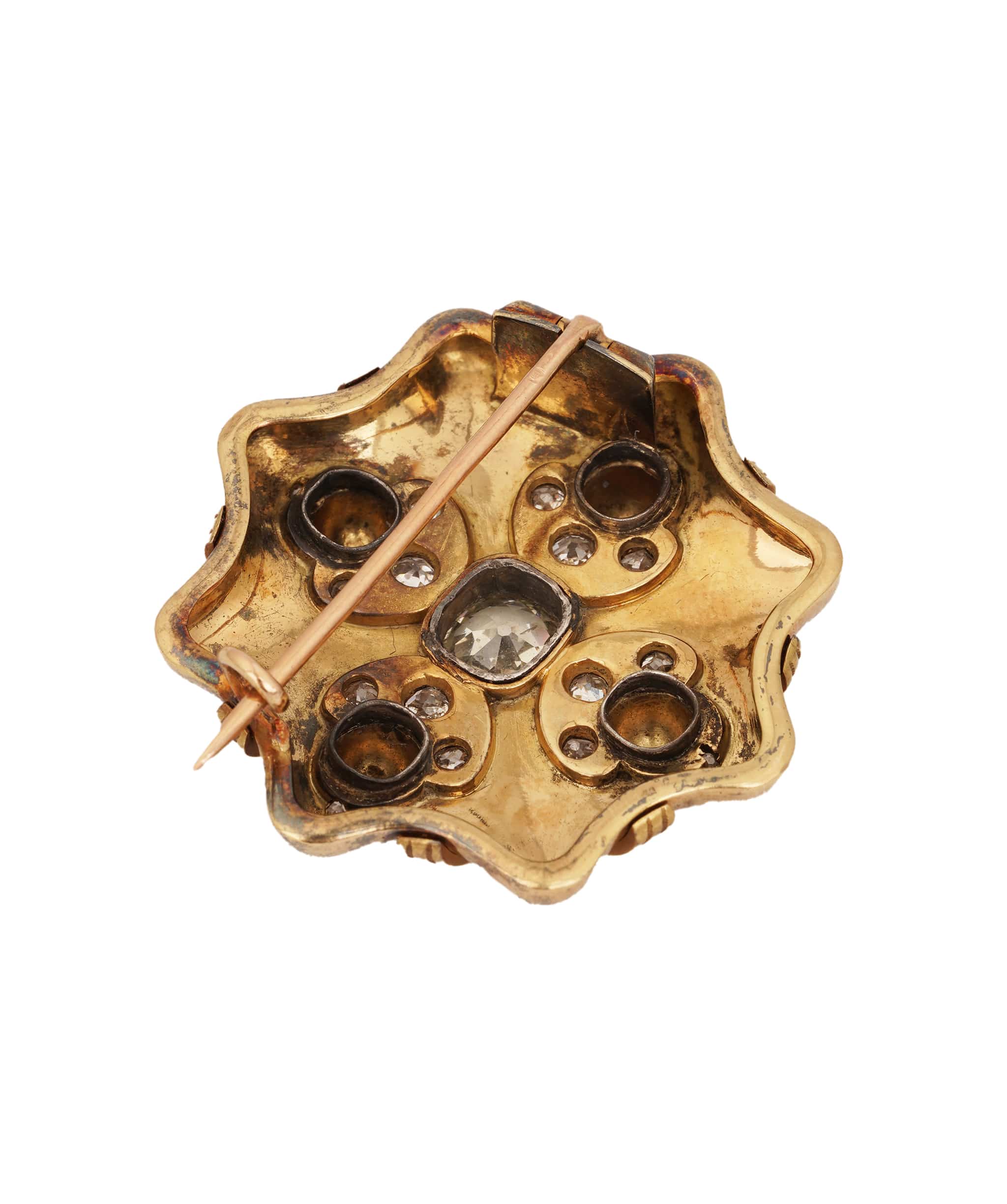 Luxury Promise Antique Star-Shaped Diamond Brooch WA23636