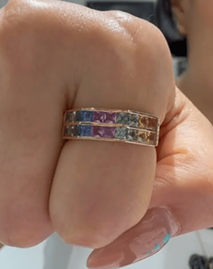 Luxury Promise K18 Colored Gemstone Ring AVC2183