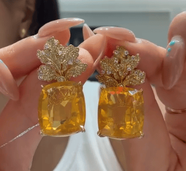 Luxury Promise K18 Fire Opal Earrings AVC2173