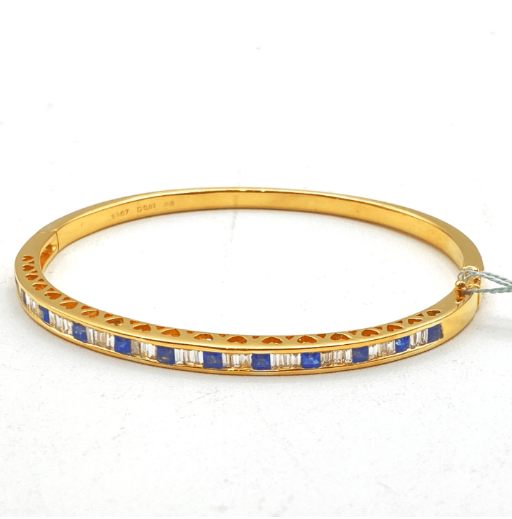 Luxury Promise K18 Sapphire Bangle S1.07 FD0.91 18g 54887
