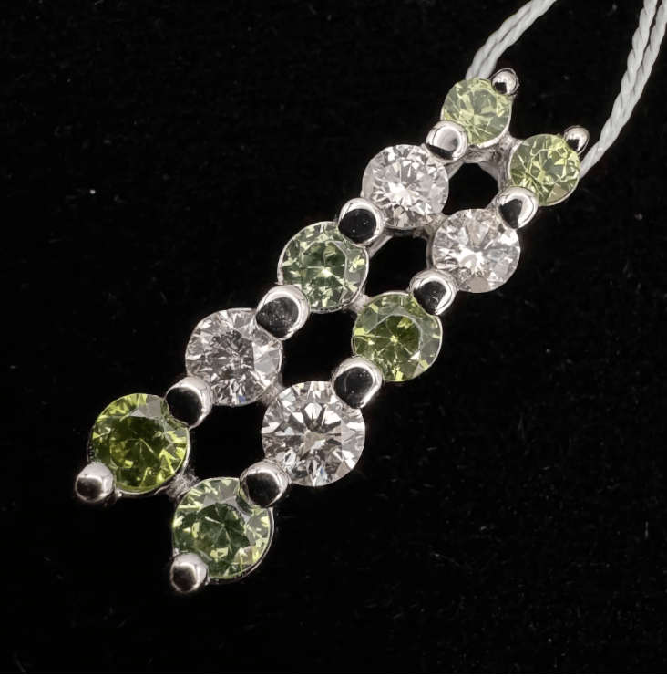 Luxury Promise K18WG Demantoid GA pendant top DGA0.61 D0.40 2.1g Other appraisals 55895