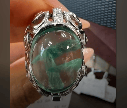 Luxury Promise K18WG Fluorite Ring FR 23.07 DA 0.43 18.6g Other 26-22407-0