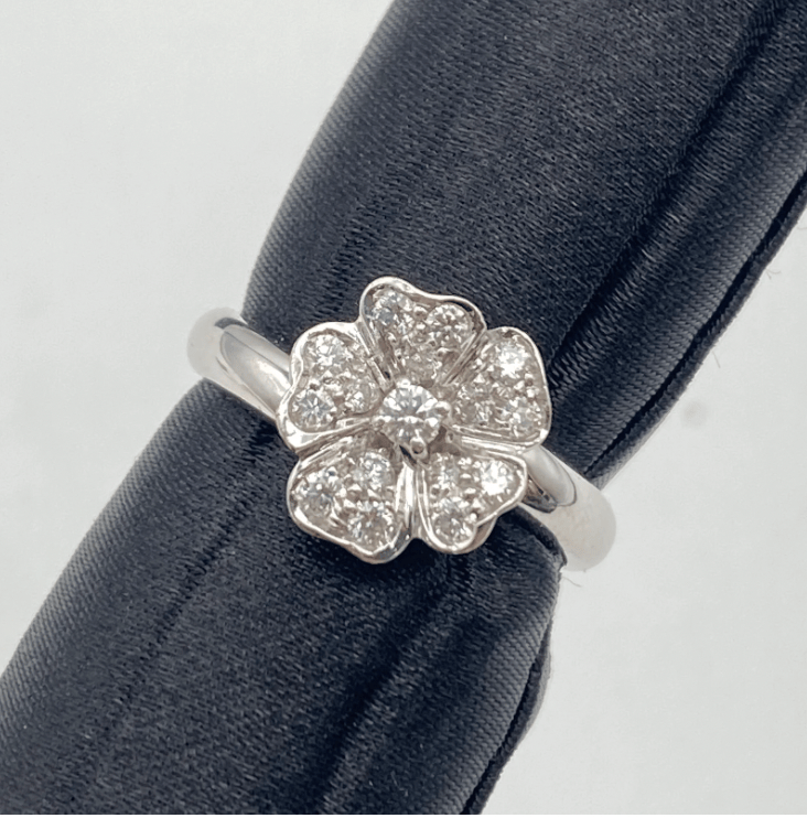 Luxury Promise LEO PIZZO 750 Diamond Ring ITALY D0.33 4.5g US 6 53934