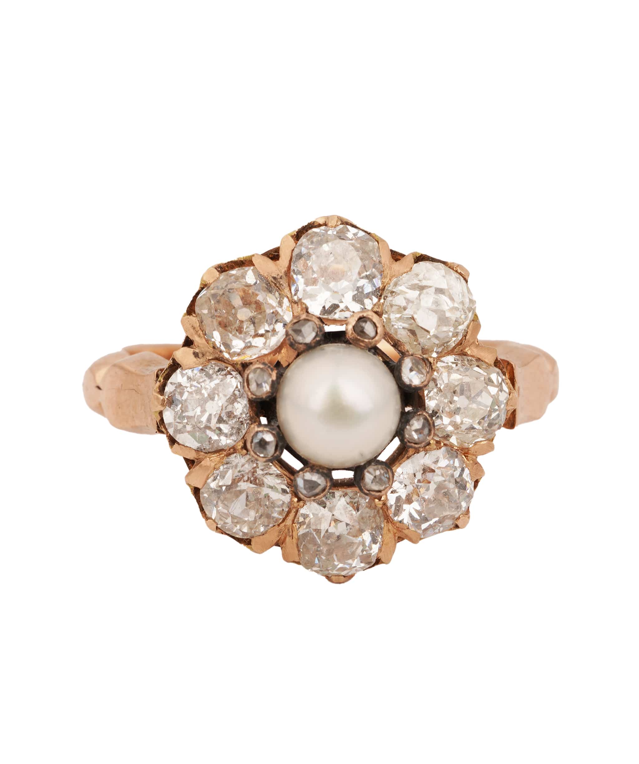 Luxury Promise NATURAL PEARL DIA (APPROX 2CTS) FRENCH CLUSTER RA14