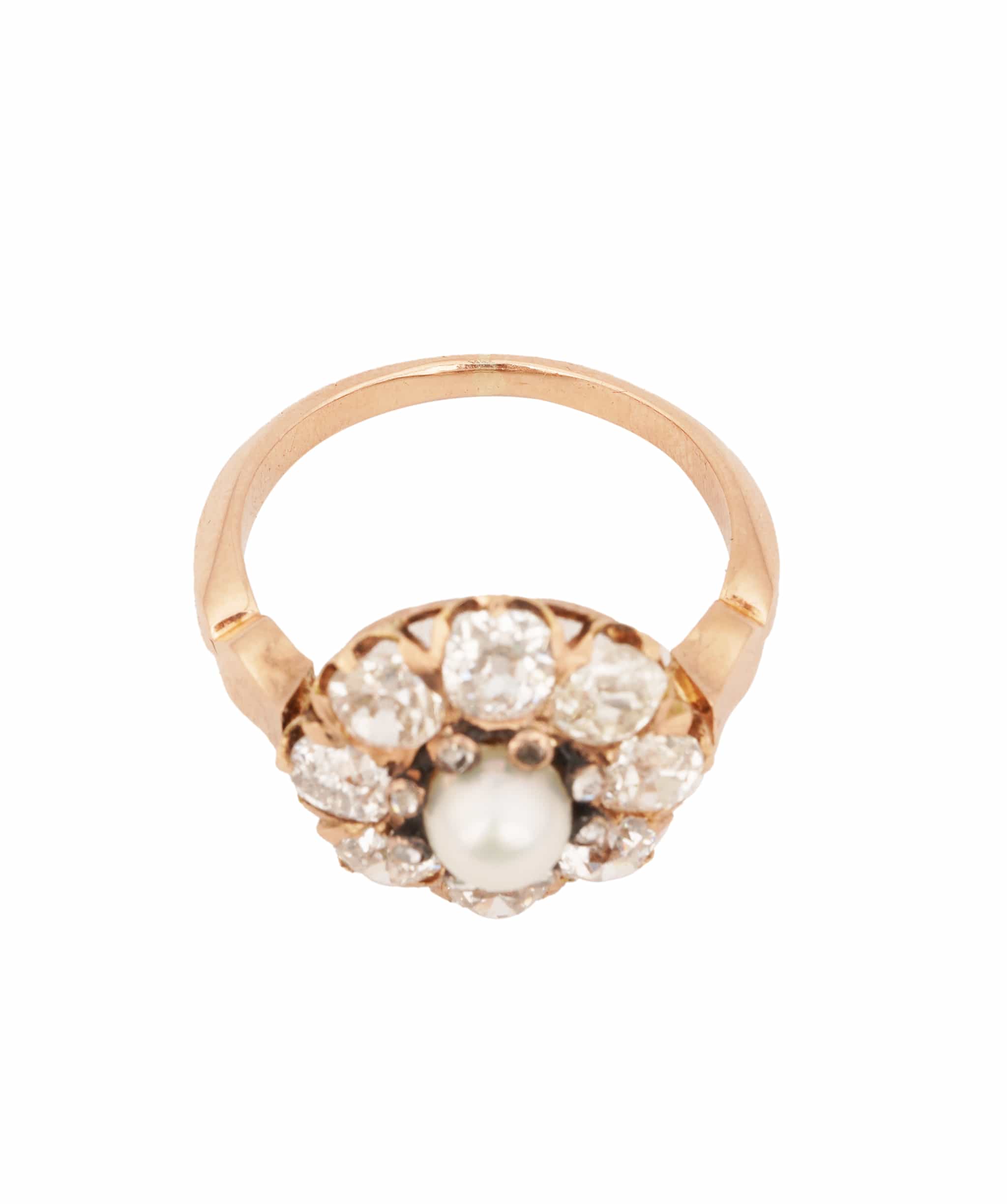 Luxury Promise NATURAL PEARL DIA (APPROX 2CTS) FRENCH CLUSTER RA14