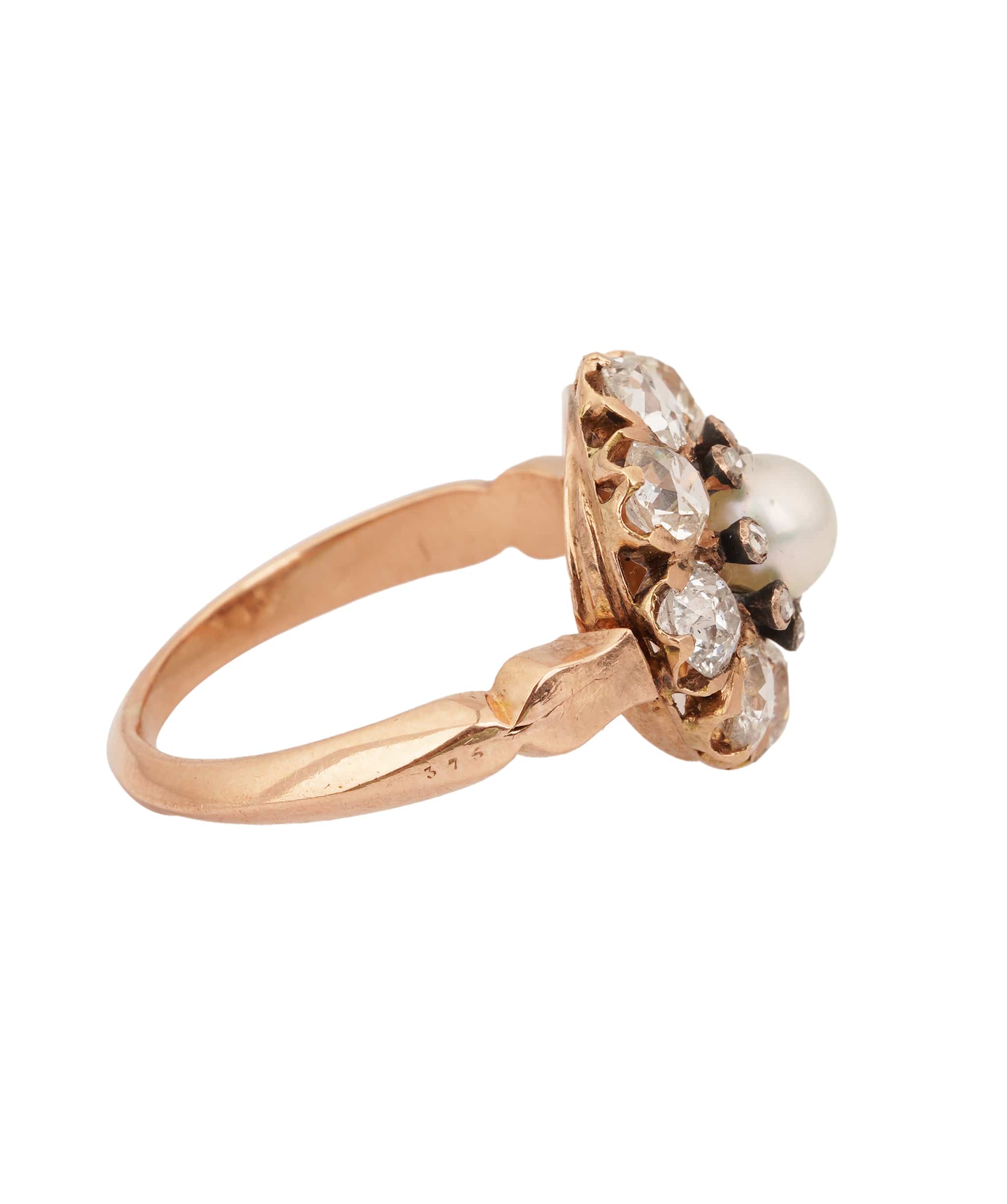 Luxury Promise NATURAL PEARL DIA (APPROX 2CTS) FRENCH CLUSTER RA14