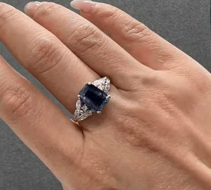 Luxury Promise PM NO HEAT Blue Sapphire RING CX5797