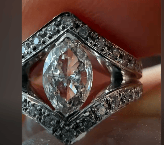 Luxury Promise Pm900 Diamond Ring DA 0.415 DA 0.187 10.3g 26-22214-0