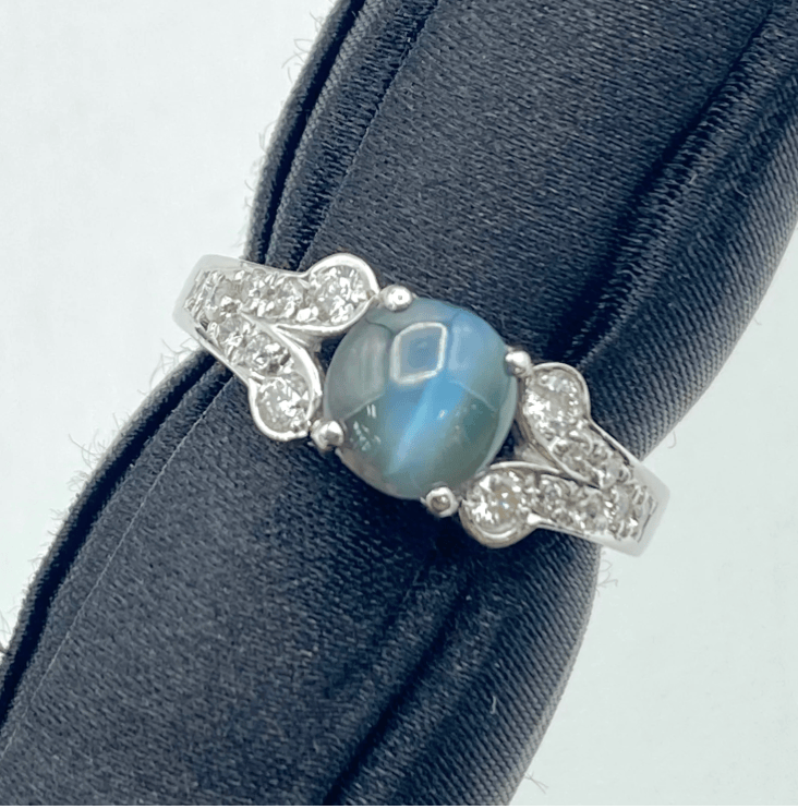 Luxury Promise Pt900 Alex Cats Ring ACA1.596 D0.27 4.7g GRJ US 6 54070