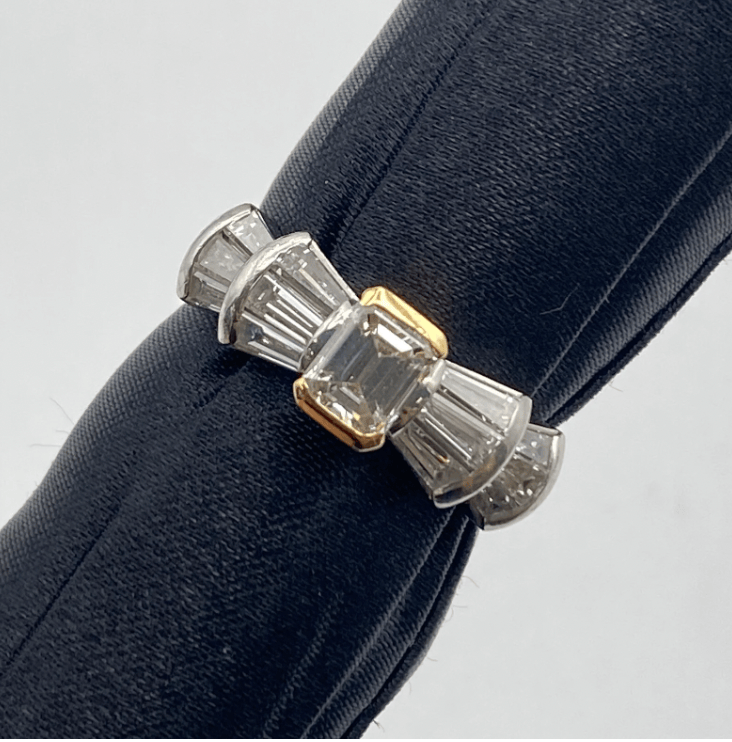 Luxury Promise Pt900/K18 Diamond Ring, D1.50, 5.8g US 6.5 55486