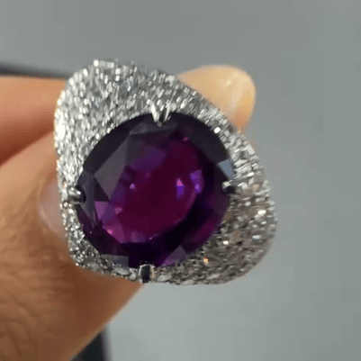 Luxury Promise Pt900 Purple Sapphire Ring 1J07227V4S4