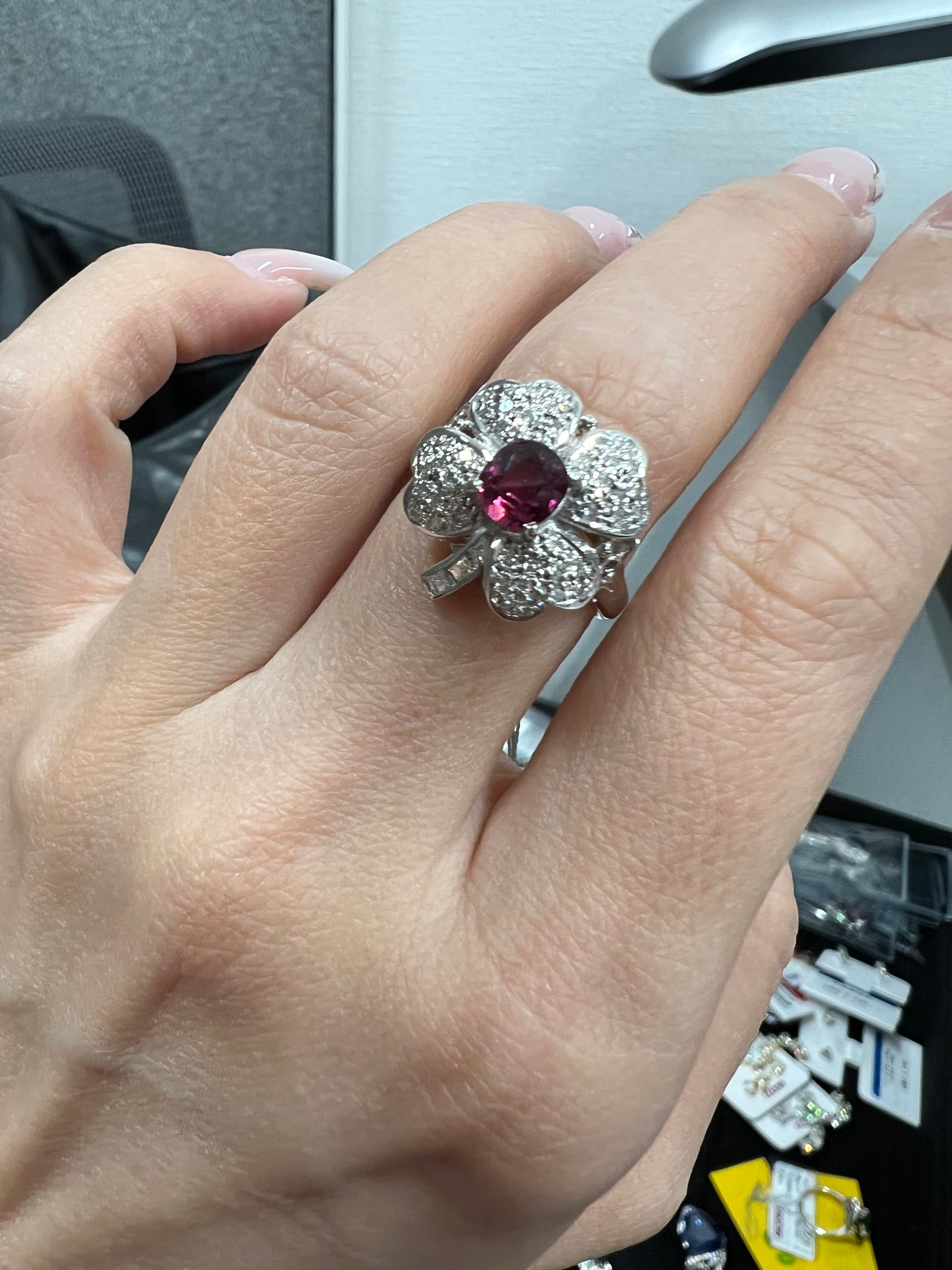 Luxury Promise PT900 Ruby RING AE6709
