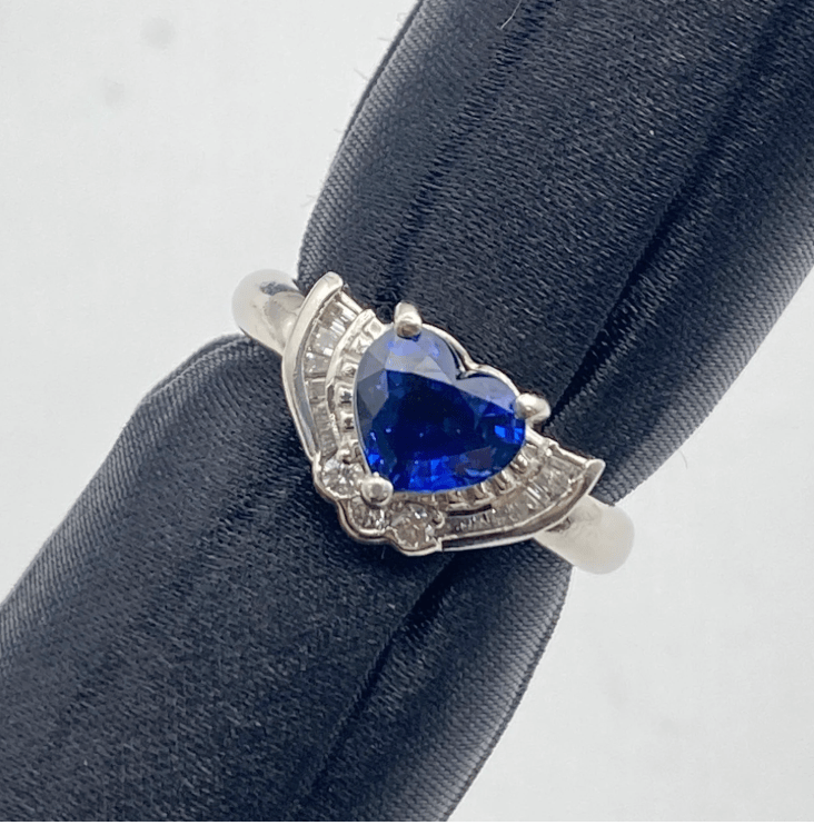 Luxury Promise Pt900 Sapphire Ring (Normal) S1.15 D0.2 5.4g Medium US 4.5 55271