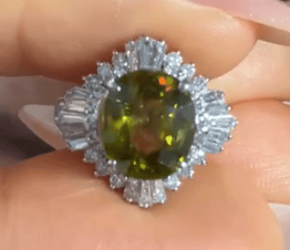 Luxury Promise Pt900 Sphene Ring J0716DX38X