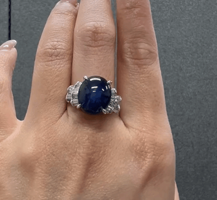 Luxury Promise PT900 Star Sapphire RING AE7070