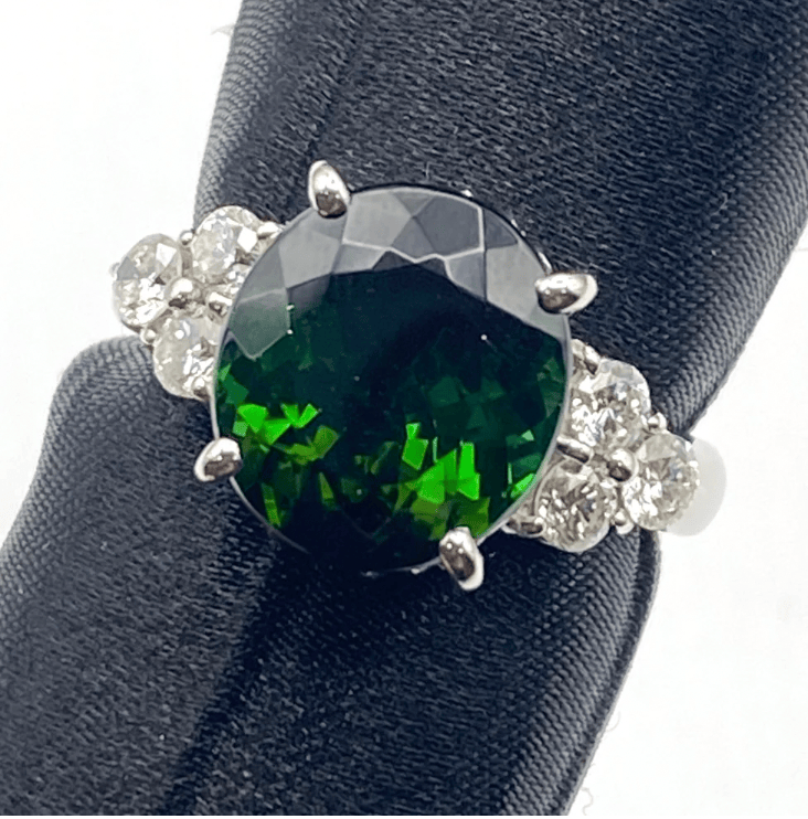 Luxury Promise Pt900 Tourmaline Ring TO5.06 D0.52 8g US 6 52111