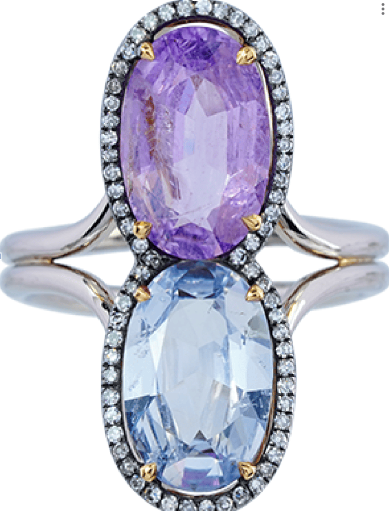 Luxury Promise Spinel Diamonds Ring R15205